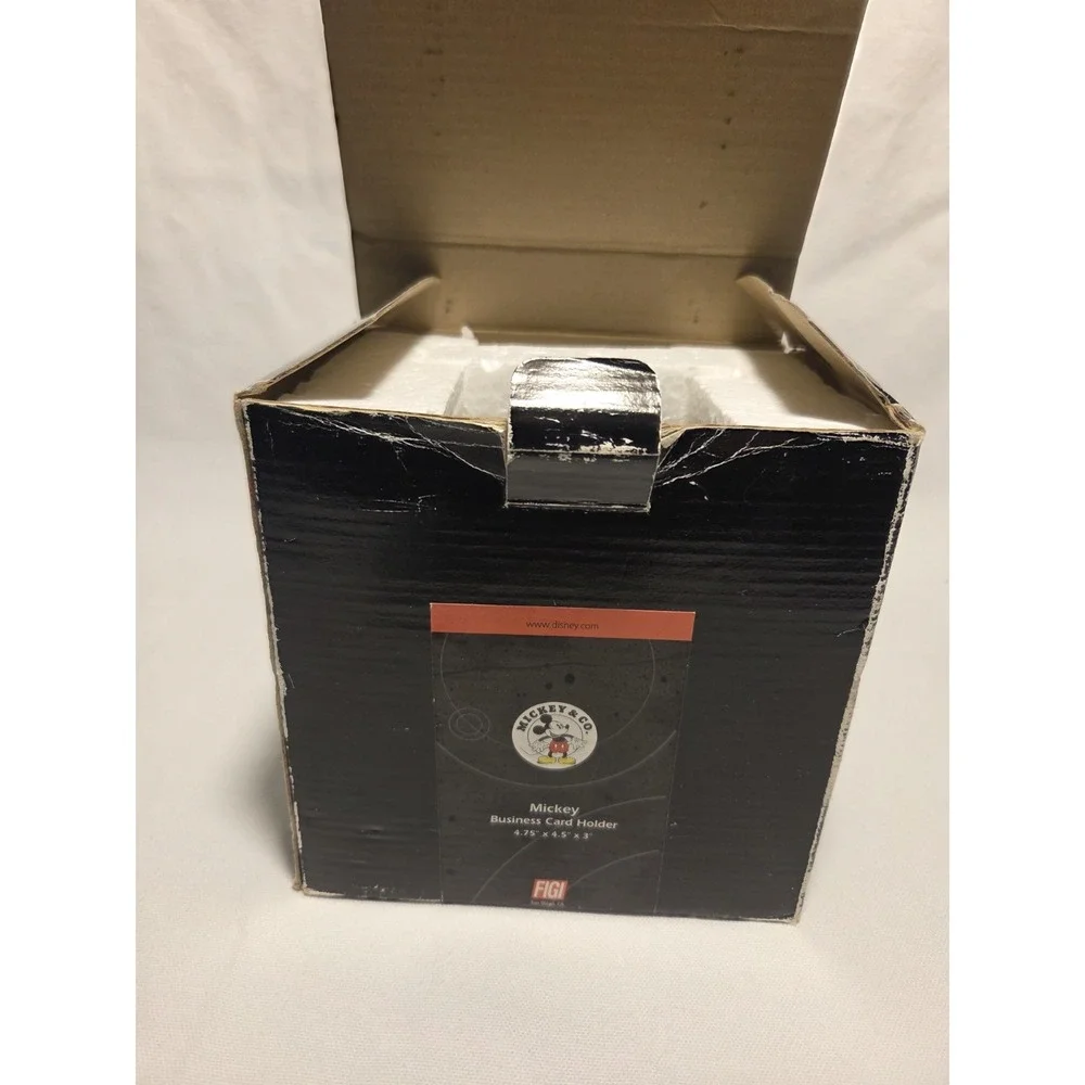 Disney Mickey Mouse Business Card Holder FIGI Graphics Desk Figurine w Box